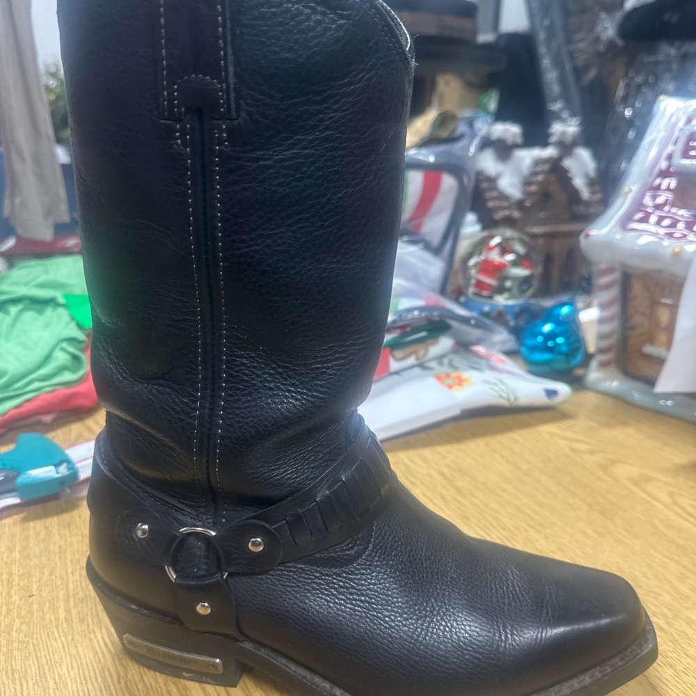 Black Leather Riding Boots